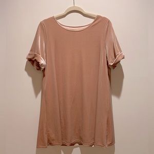 Blush Pink Velvet Lucca Dress